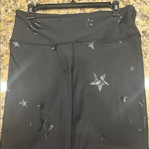 Mono B Black Star in You Foiled Leggings size XL